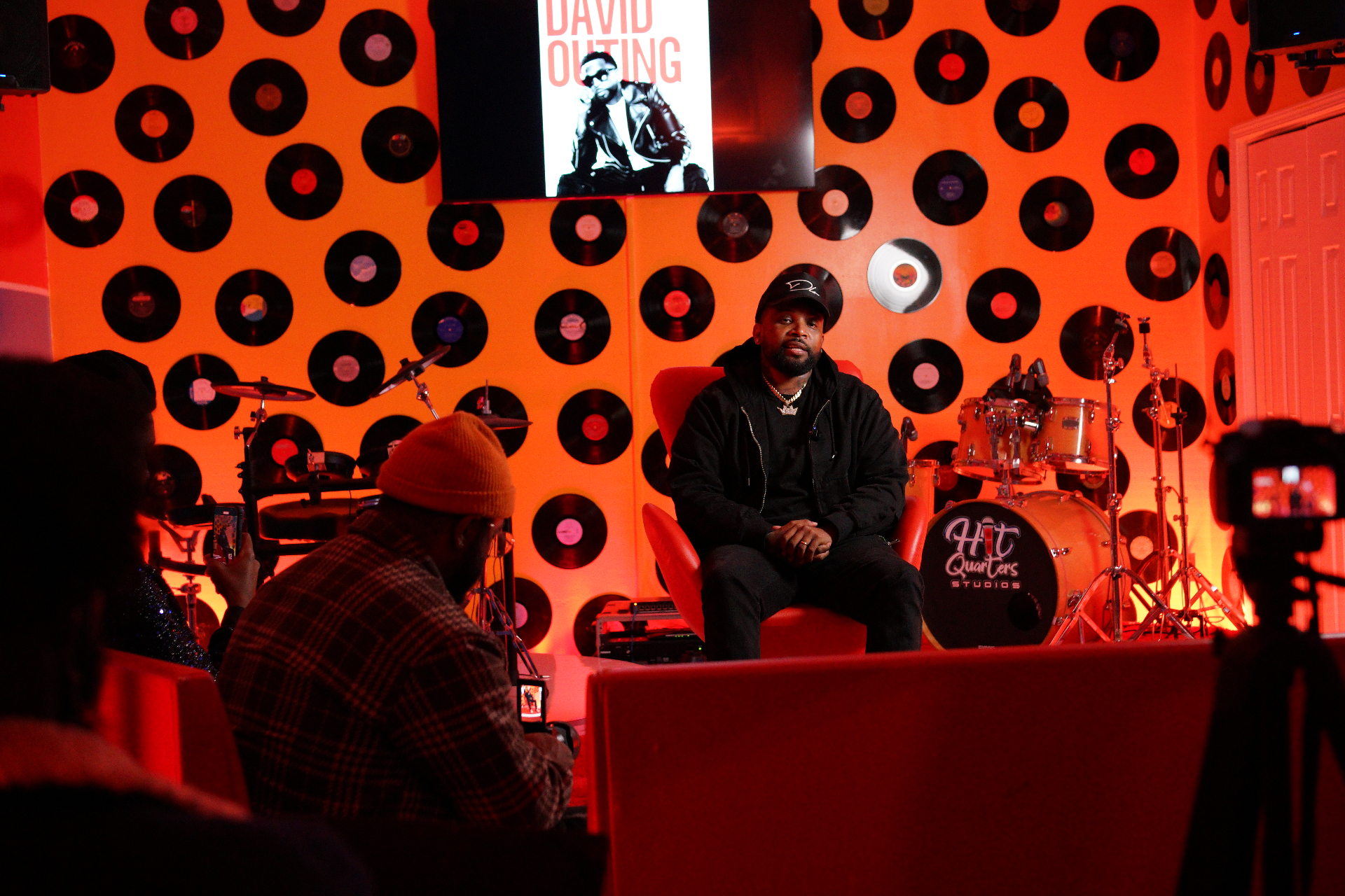 Band rehearsal in the live room